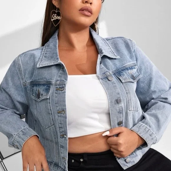 SHEIN Jackets Coats Xl Jean Jacket Poshmark